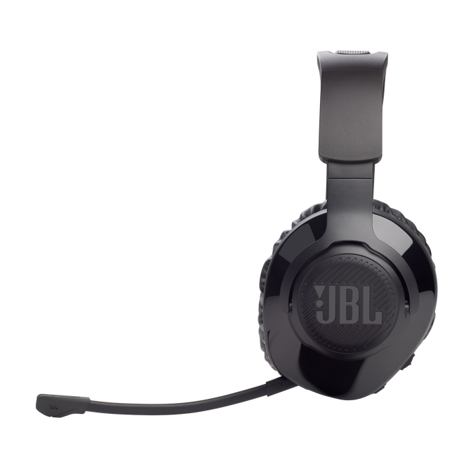 JBL Quantum 350 Wireless - Black - Wireless PC gaming headset with detachable boom mic - Left image number null